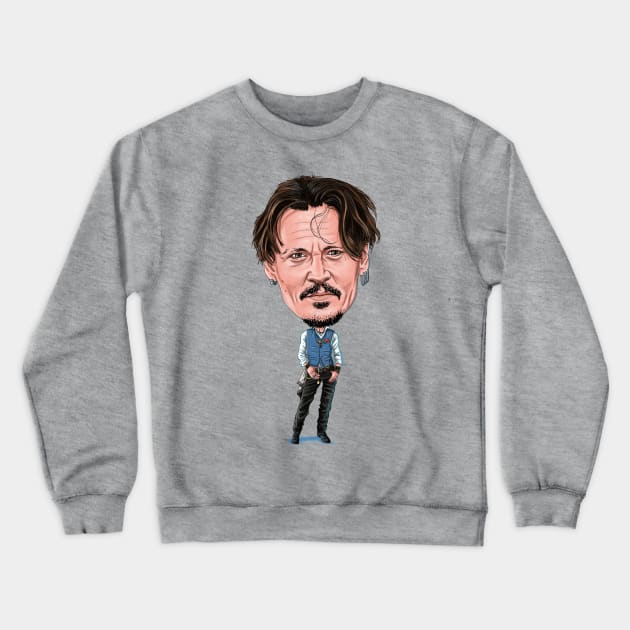 Johnny Caricature Crewneck Sweatshirt by tabslabred